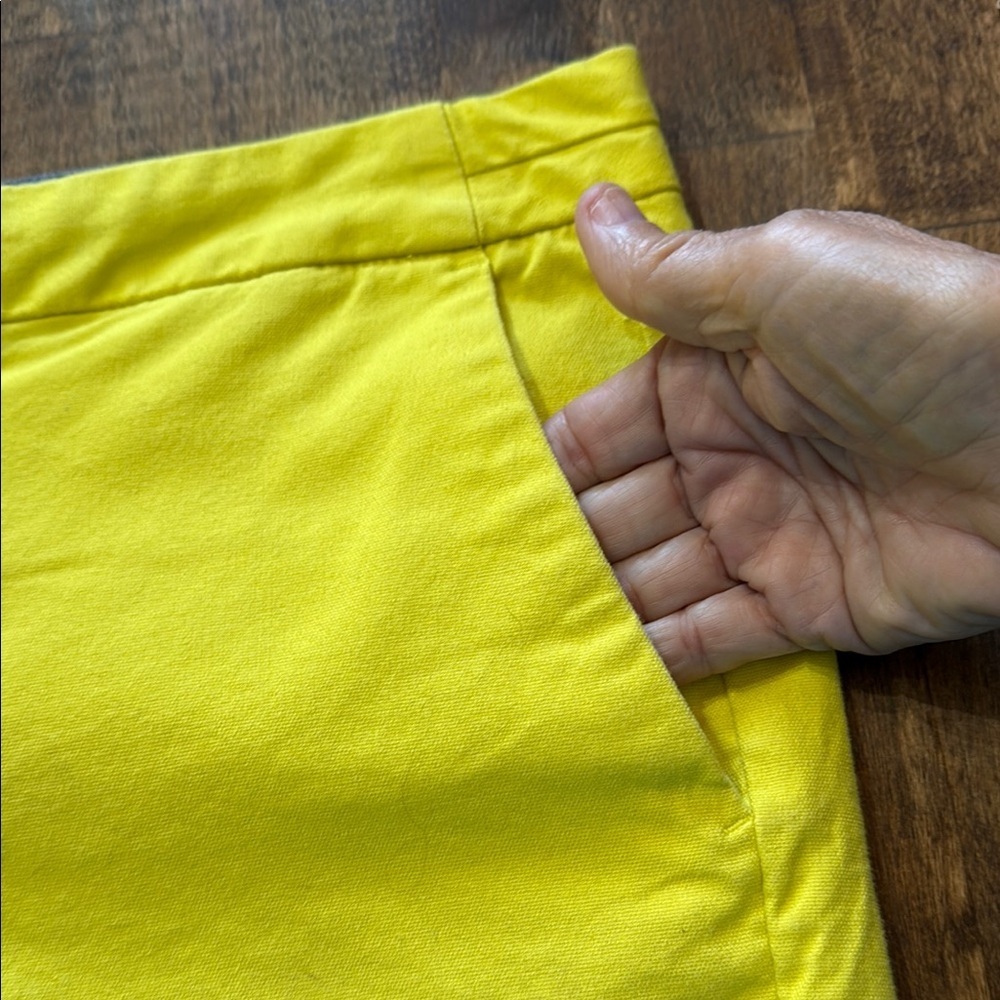 BANANA REPUBLIC Hampton Fit Yellow Shorts Size 8 - Picture 3 of 9